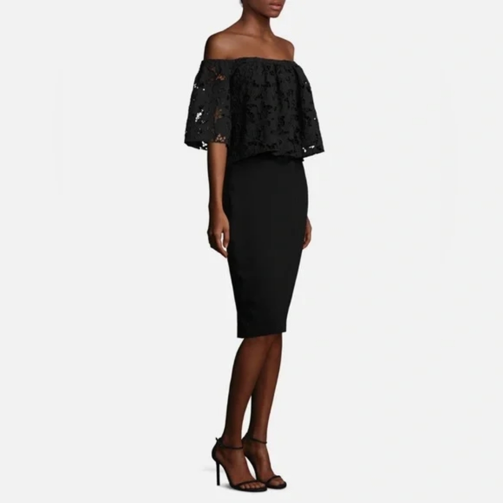 NWT, Shoshanna Astor Dress in Jet Black